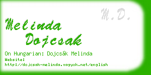 melinda dojcsak business card