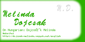 melinda dojcsak business card